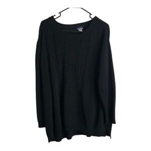 Basic Editions Women’s Black Cable Knit Sweater Size XXL Unisex
